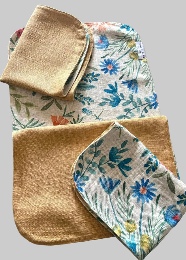 (Pack x 8) Individuales Reversibles Pradera del Rocio y Gold