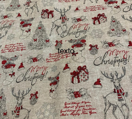 Toalha de mesa de Natal com pinheiros | 140 x 300 cm