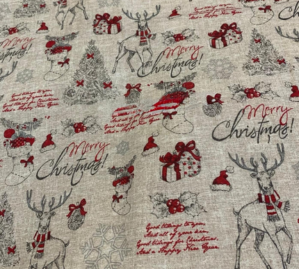 Christmas Tablecloth with Pine Trees | 140 x 300 cm