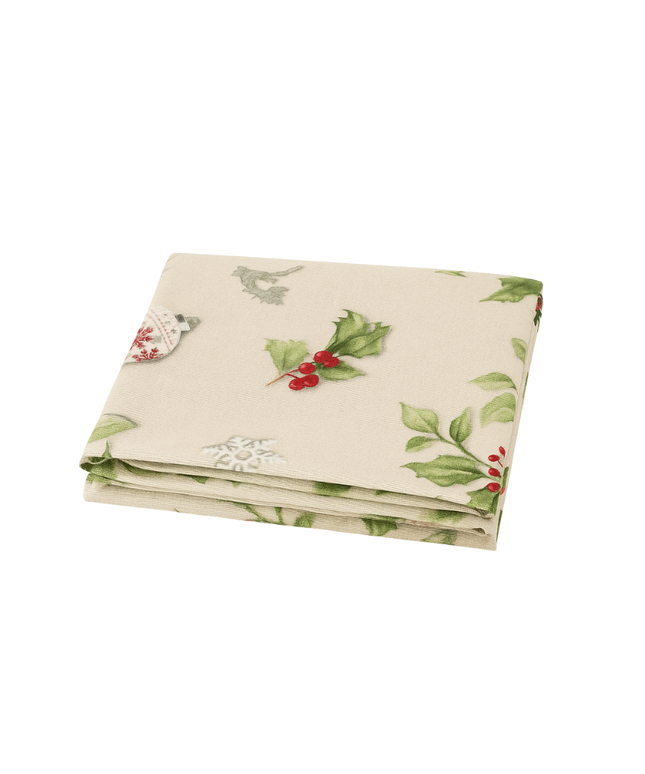 Mantel navideño Flor de Pascua con brillo