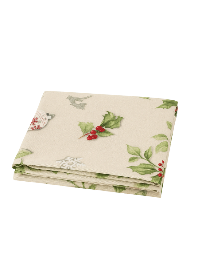 Mantel navideño Flor de Pascua con brillo