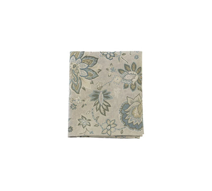 TOALHA DE MESA COM ESTAMPA IKAT VERDE E CINZA | 135 x 300 cm