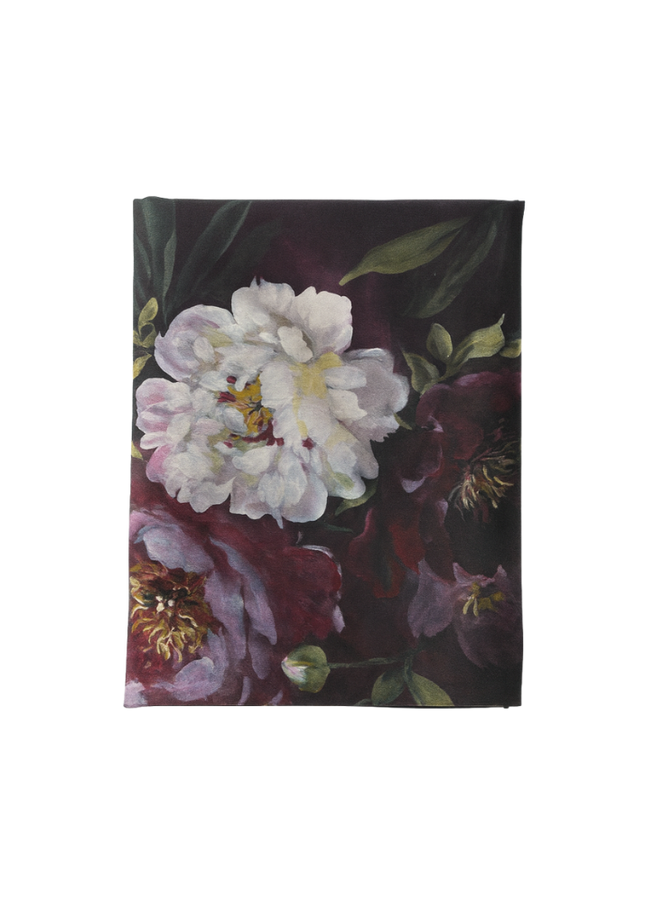 Mantel terciopelo velvet Magnolias y Peonias