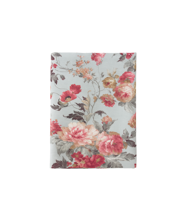 Mantel Flores Románticas burdeos y aguamarina