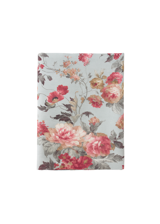 Mantel Flores Románticas burdeos y aguamarina