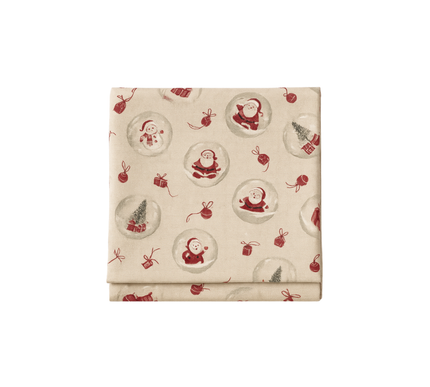 Toalha de mesa de Natal com enfeites brilhantes do Pai Natal | 130 x 240 cm