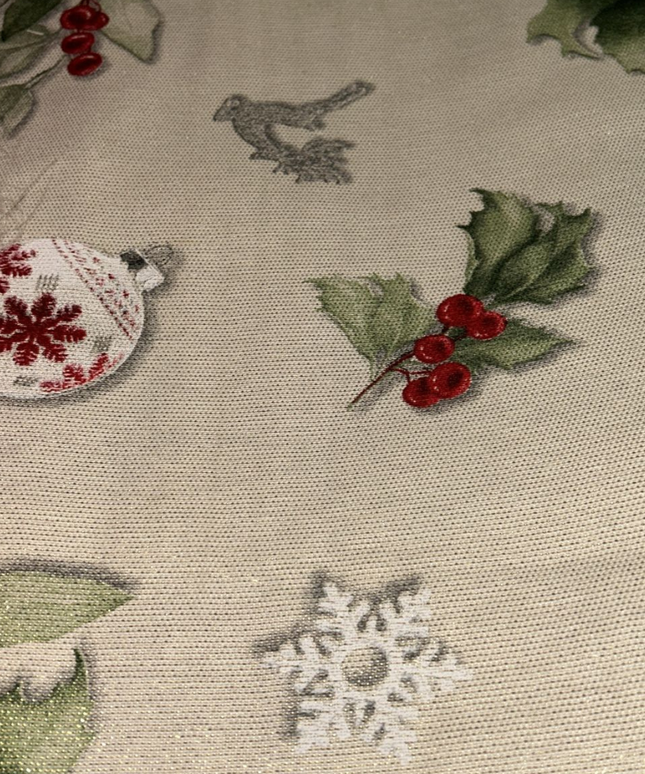 Mantel navideño Flor de Pascua con brillo