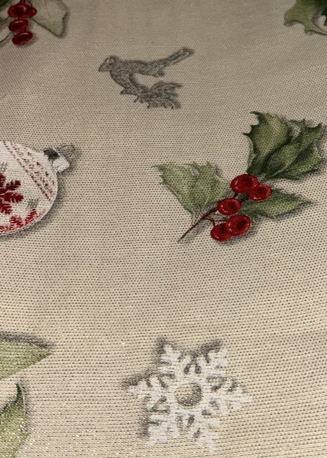 Mantel navideño Flor de Pascua con brillo