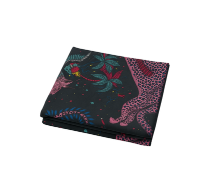 TOALHA DE MESA DE VELUDO COM ESTAMPA DA PANTERA COR-DE-ROSA DA CARTIER | 140 x 300 cm