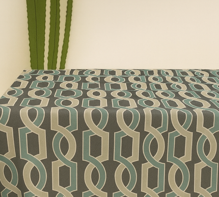 TOALHA DE MESA GEOMÉTRICA DE JADE