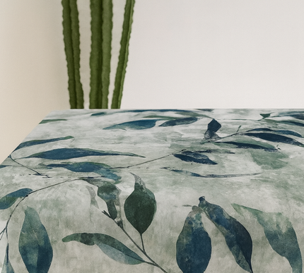 Mantel bosque de hojas de eucalipto