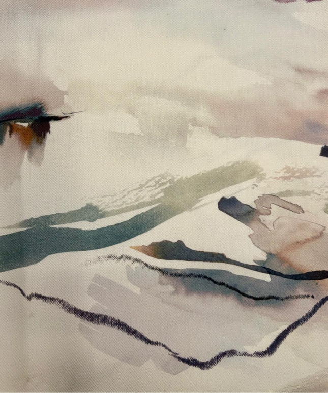 Mantel efecto acuarela azul y gris