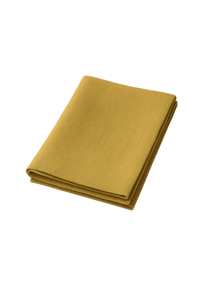 Mantel lino dorado liso