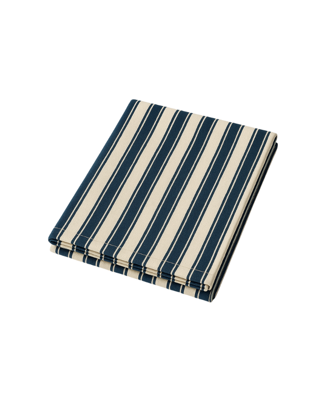 Mantel de rayas azúl marino