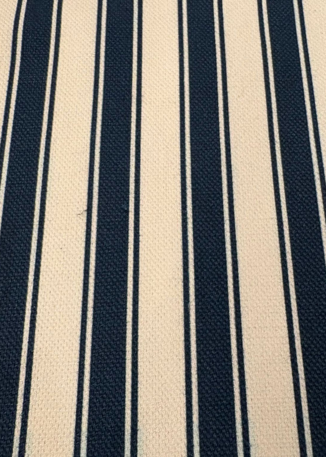 Mantel de rayas azúl marino