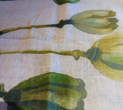 Mantel Lino Tulipanes