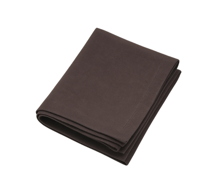 Toalha de mesa em linho, cor branco-sujo.