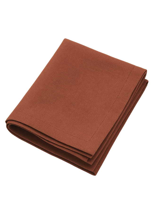 Toalha de mesa em linho, cor branco-sujo.