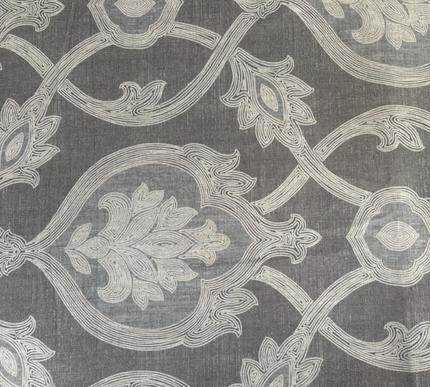 FLORAL PRINTED TABLECLOTH, RAW GRAY CHINESE