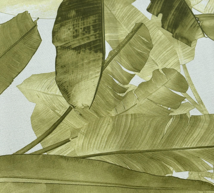 TOALHA DE MESA COM ESTAMPA DE BANANA EM VERDE CLOROFILO.