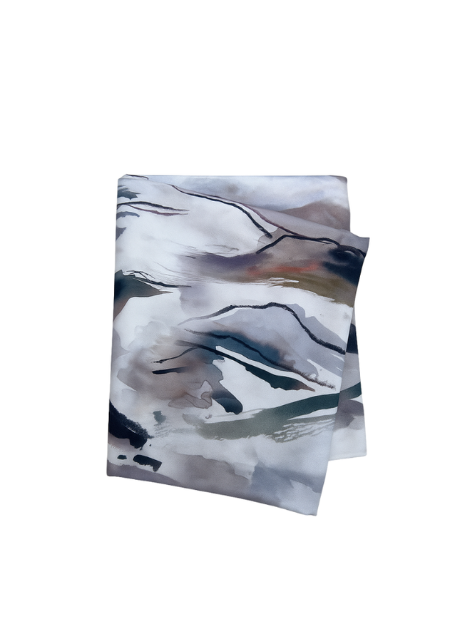 Mantel efecto acuarela azul y gris