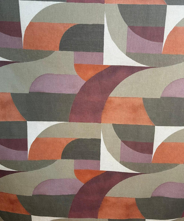 Mantel geométrico abstracto Terracota Otoñal