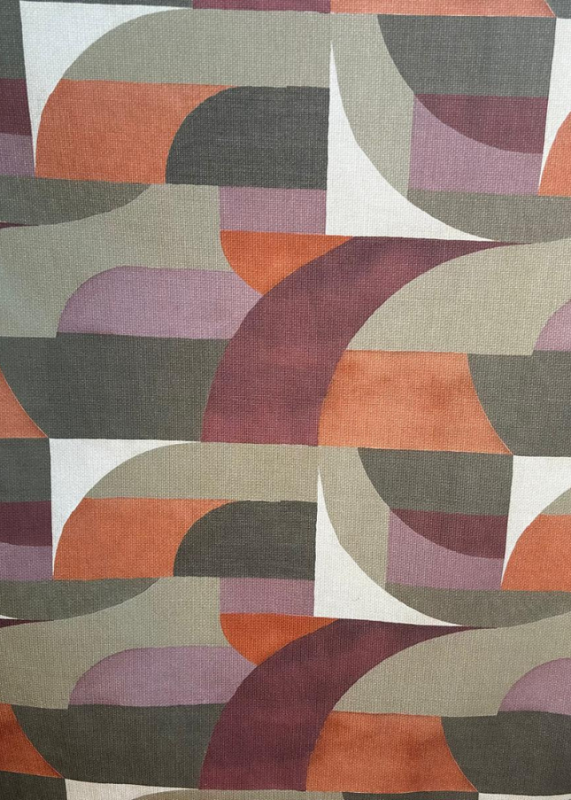 Mantel geométrico abstracto Terracota Otoñal