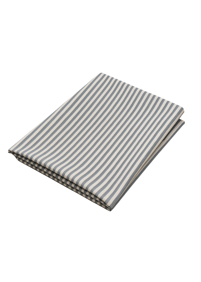 Mantel Stripe blue y crudo