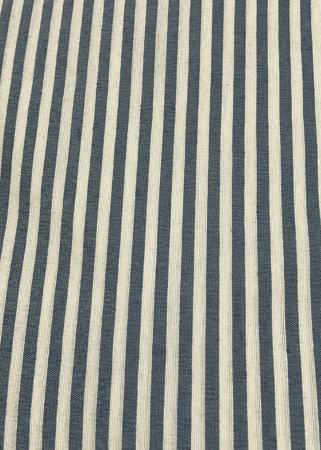 Mantel Stripe blue y crudo