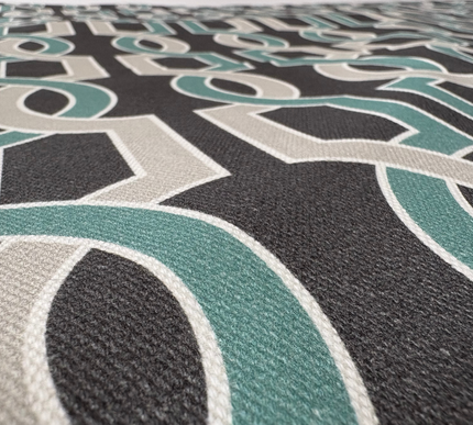 TOALHA DE MESA GEOMÉTRICA DE JADE