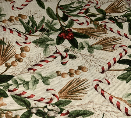 Toalha de mesa brilhante de Natal | 135 x 135 cm; (Caminho de mesa) 50 x 50 cm; (Caminho de mesa) 50 x 190 cm; (Jogos Americanos) 34 x 34 cm