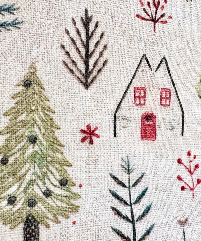 Mantel navideño pinos