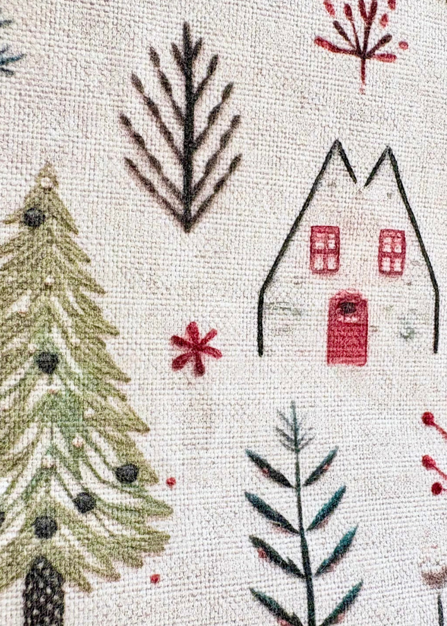 Mantel navideño pinos